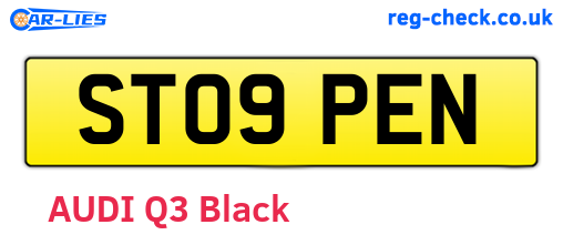 ST09PEN are the vehicle registration plates.