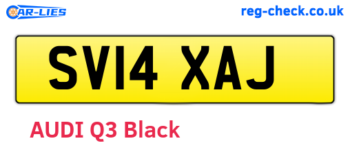 SV14XAJ are the vehicle registration plates.