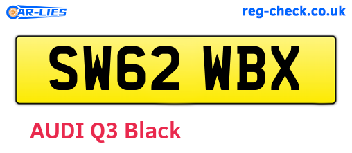 SW62WBX are the vehicle registration plates.