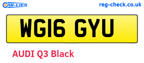 WG16GYU are the vehicle registration plates.