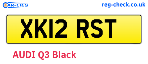 XK12RST are the vehicle registration plates.