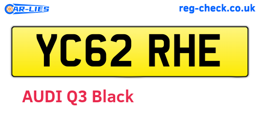 YC62RHE are the vehicle registration plates.