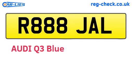 R888JAL are the vehicle registration plates.