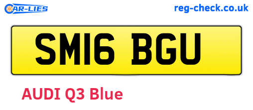 SM16BGU are the vehicle registration plates.