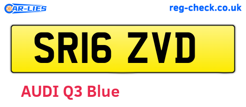 SR16ZVD are the vehicle registration plates.