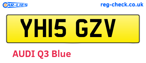 YH15GZV are the vehicle registration plates.