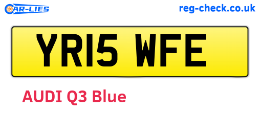 YR15WFE are the vehicle registration plates.