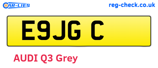 E9JGC are the vehicle registration plates.