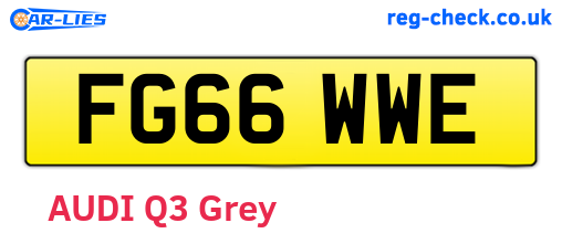 FG66WWE are the vehicle registration plates.