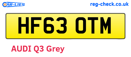 HF63OTM are the vehicle registration plates.