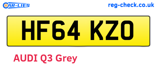 HF64KZO are the vehicle registration plates.