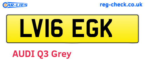 LV16EGK are the vehicle registration plates.