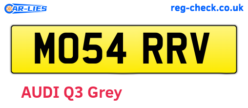 MO54RRV are the vehicle registration plates.