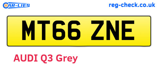 MT66ZNE are the vehicle registration plates.