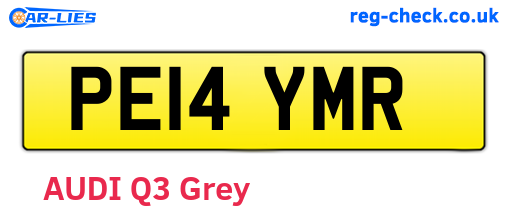 PE14YMR are the vehicle registration plates.
