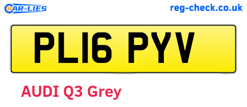 PL16PYV are the vehicle registration plates.