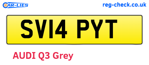 SV14PYT are the vehicle registration plates.