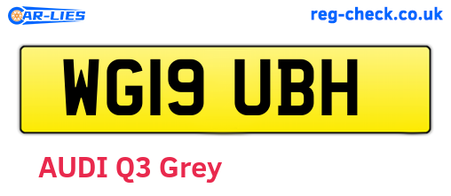 WG19UBH are the vehicle registration plates.