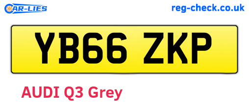 YB66ZKP are the vehicle registration plates.