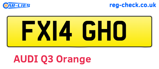 FX14GHO are the vehicle registration plates.