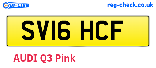 SV16HCF are the vehicle registration plates.