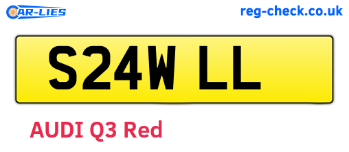 S24WLL are the vehicle registration plates.