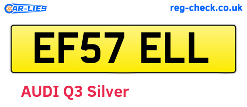 EF57ELL are the vehicle registration plates.