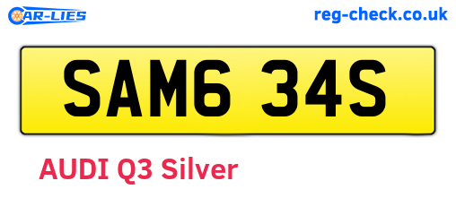 SAM634S are the vehicle registration plates.