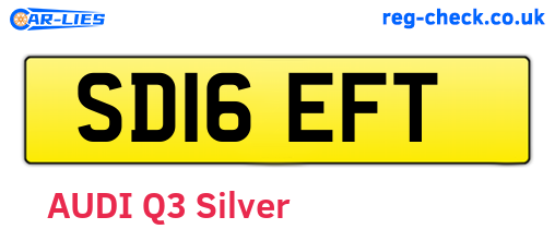 SD16EFT are the vehicle registration plates.