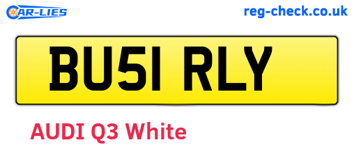 BU51RLY are the vehicle registration plates.