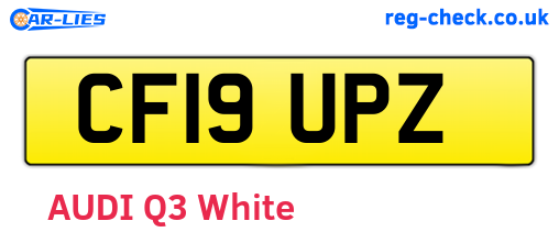 CF19UPZ are the vehicle registration plates.