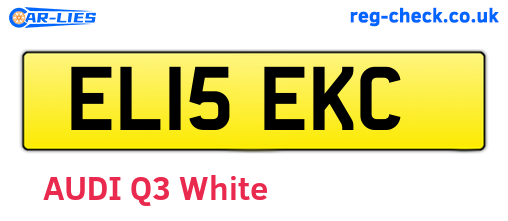 EL15EKC are the vehicle registration plates.