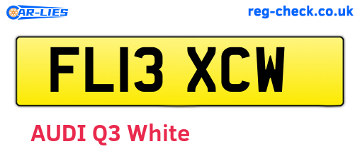 FL13XCW are the vehicle registration plates.