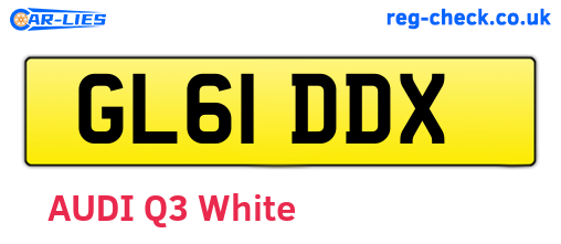 GL61DDX are the vehicle registration plates.