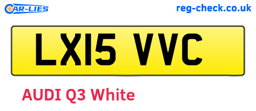 LX15VVC are the vehicle registration plates.