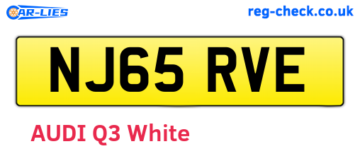 NJ65RVE are the vehicle registration plates.
