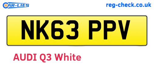 NK63PPV are the vehicle registration plates.