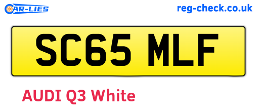 SC65MLF are the vehicle registration plates.