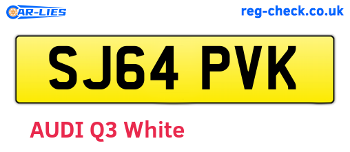 SJ64PVK are the vehicle registration plates.