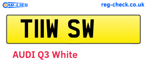 T11WSW are the vehicle registration plates.