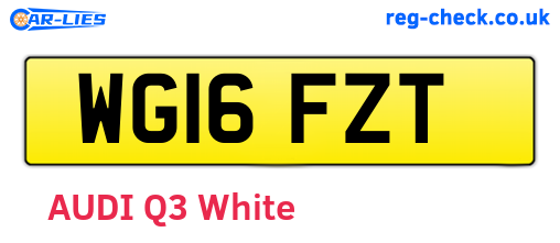 WG16FZT are the vehicle registration plates.