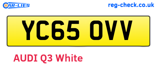 YC65OVV are the vehicle registration plates.