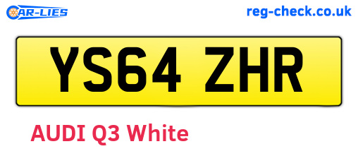 YS64ZHR are the vehicle registration plates.
