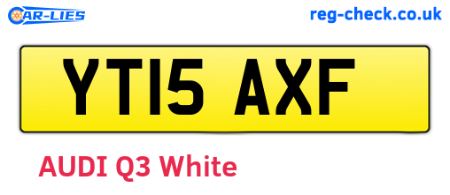 YT15AXF are the vehicle registration plates.
