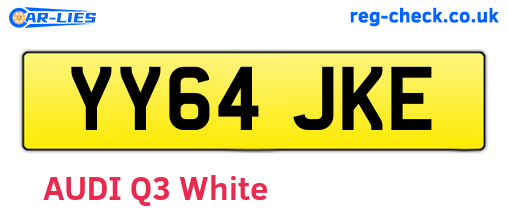 YY64JKE are the vehicle registration plates.
