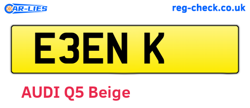 E3ENK are the vehicle registration plates.