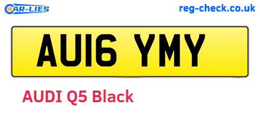 AU16YMY are the vehicle registration plates.