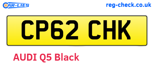 CP62CHK are the vehicle registration plates.