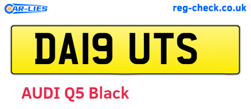 DA19UTS are the vehicle registration plates.