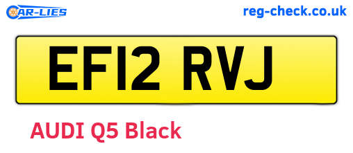 EF12RVJ are the vehicle registration plates.